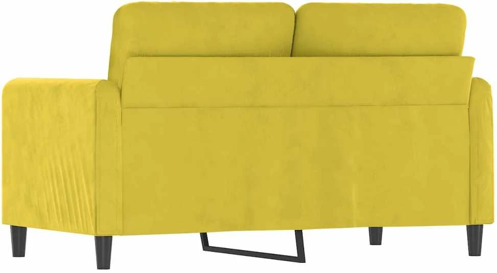 Dvivietė sofa, geltonos spalvos, 120cm, aksomas
