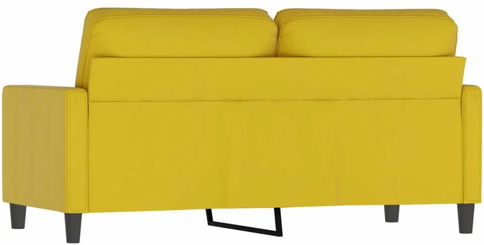 Dvivietė sofa, geltonos spalvos, 140cm, aksomas