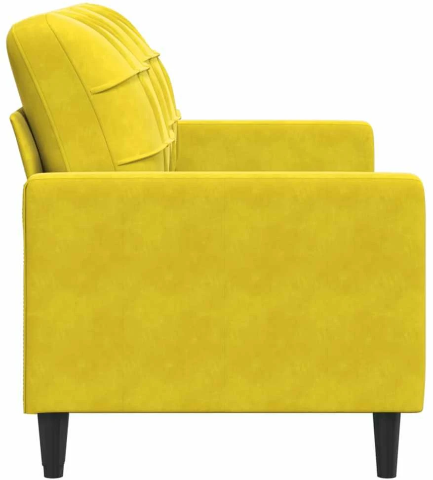 Dvivietė sofa, geltonos spalvos, 140cm, aksomas