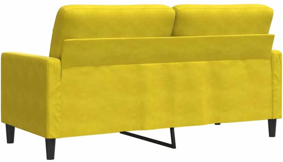 Dvivietė sofa, geltonos spalvos, 140cm, aksomas