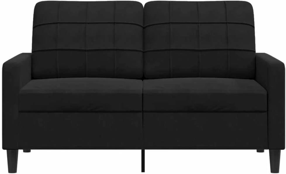 Dvivietė sofa, juodos spalvos, 120cm, aksomas