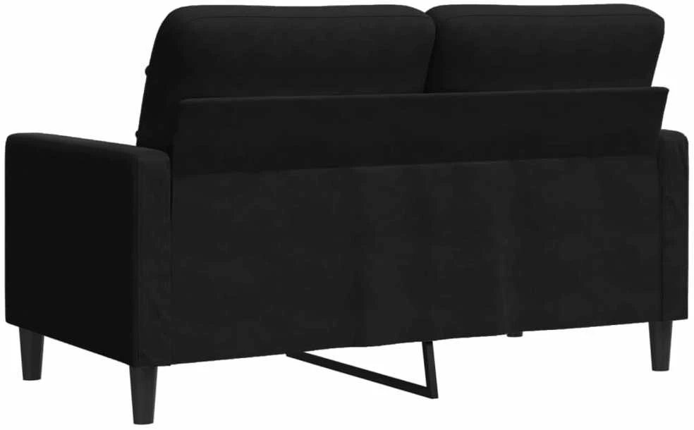 Dvivietė sofa, juodos spalvos, 120cm, aksomas