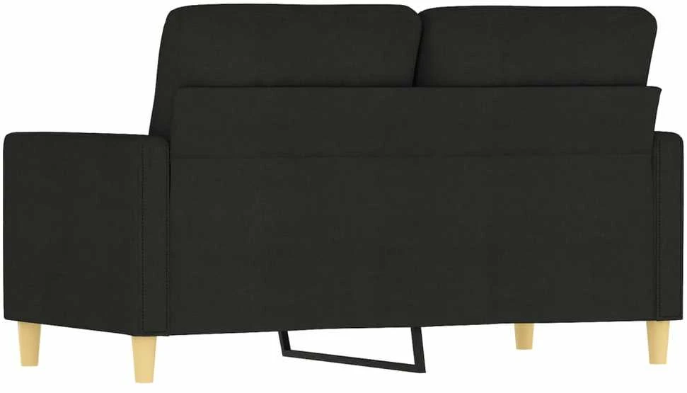 Dvivietė sofa, juodos spalvos, 120cm, audinys
