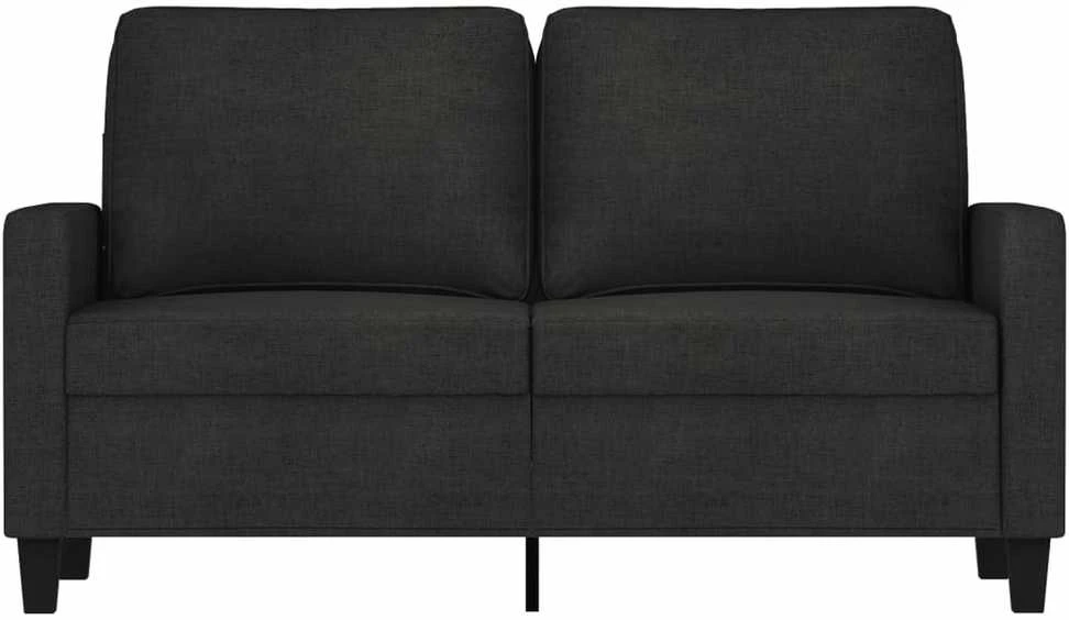 Dvivietė sofa, juodos spalvos, 120cm, audinys
