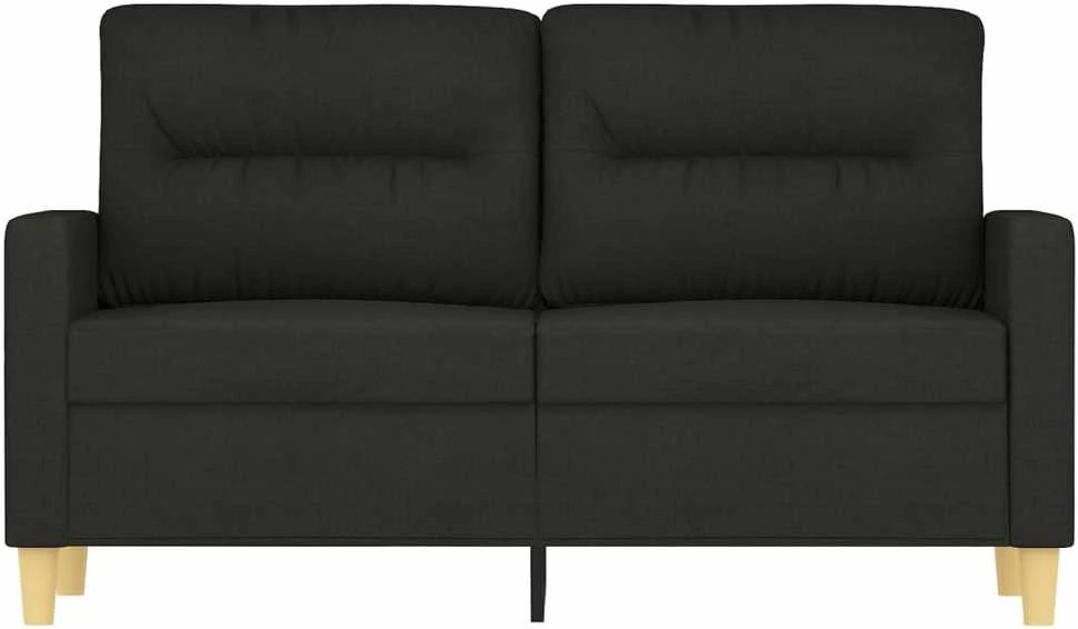 Dvivietė sofa, juodos spalvos, 120cm, audinys