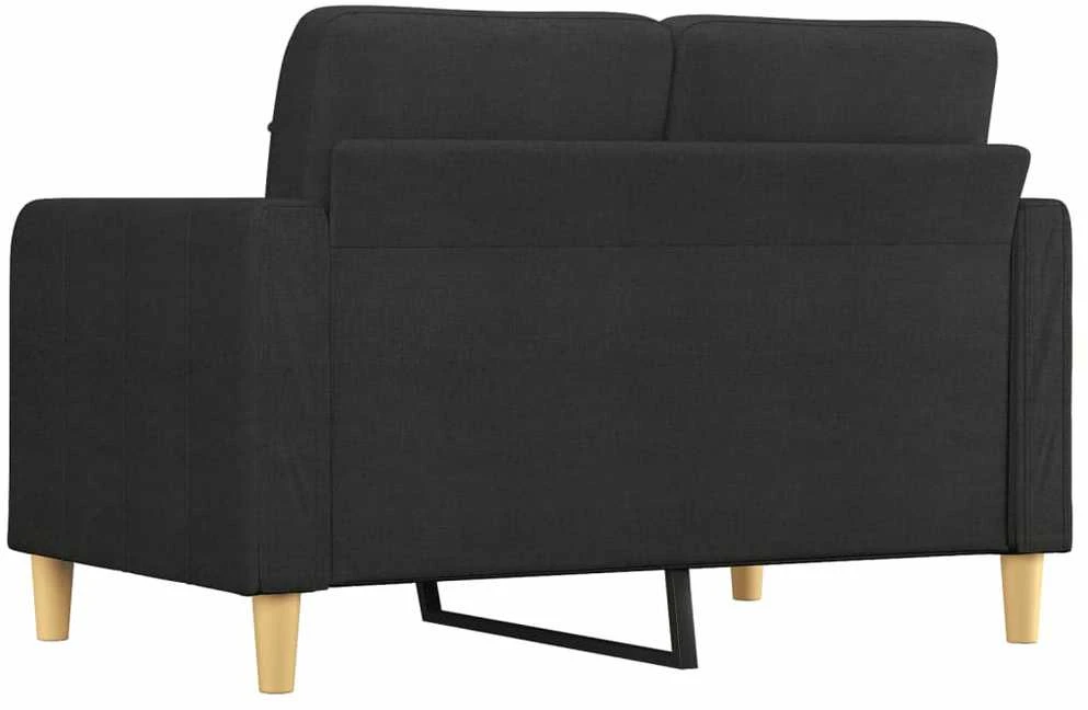 Dvivietė sofa, juodos spalvos, 120cm, audinys