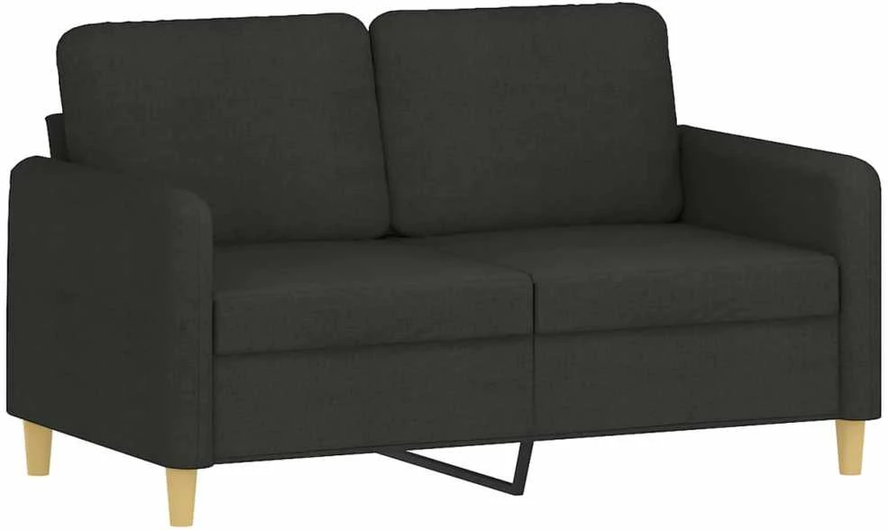 Dvivietė sofa, juodos spalvos, 120cm, audinys