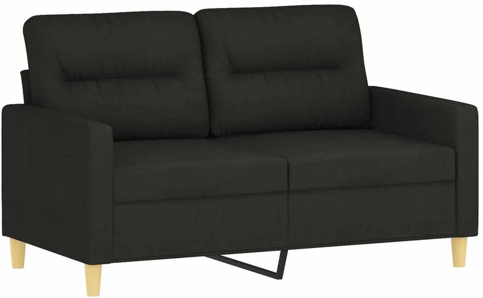 Dvivietė sofa, juodos spalvos, 120cm, audinys