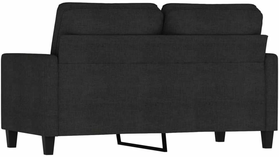 Dvivietė sofa, juodos spalvos, 120cm, audinys