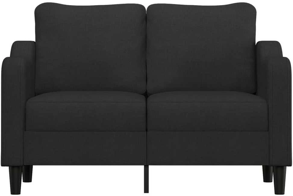 Dvivietė sofa, juodos spalvos, 120cm, audinys