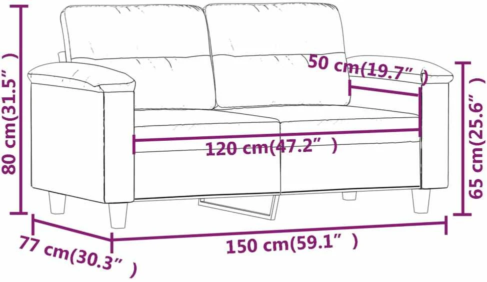 Dvivietė sofa, juodos spalvos, 120cm, dirbtinė oda