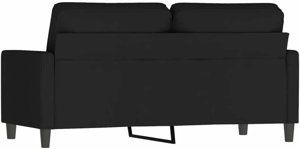 Dvivietė sofa, juodos spalvos, 140cm, aksomas
