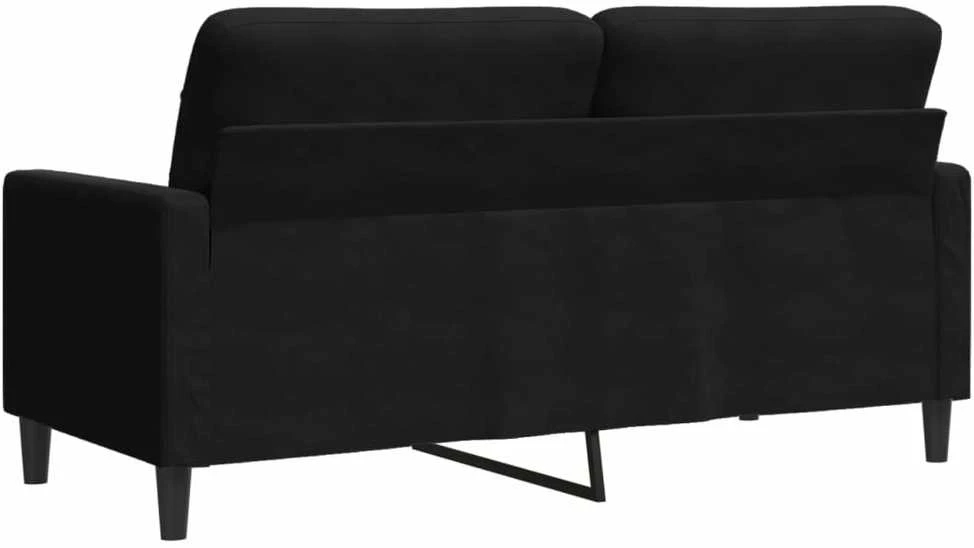 Dvivietė sofa, juodos spalvos, 140cm, aksomas