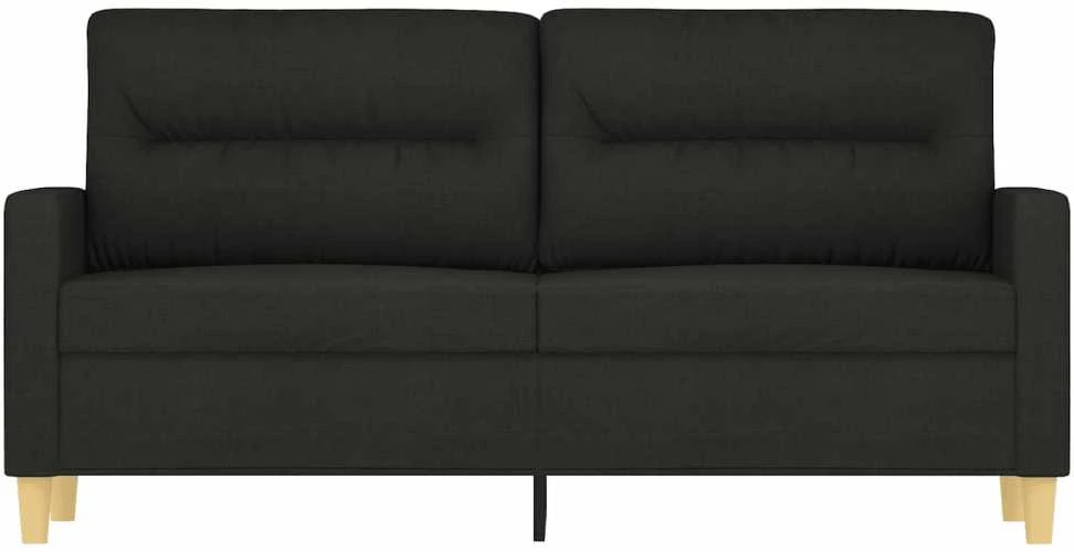 Dvivietė sofa, juodos spalvos, 140cm, audinys