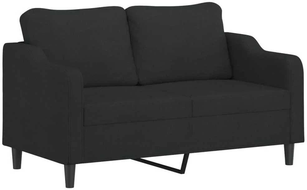 Dvivietė sofa, juodos spalvos, 140cm, audinys