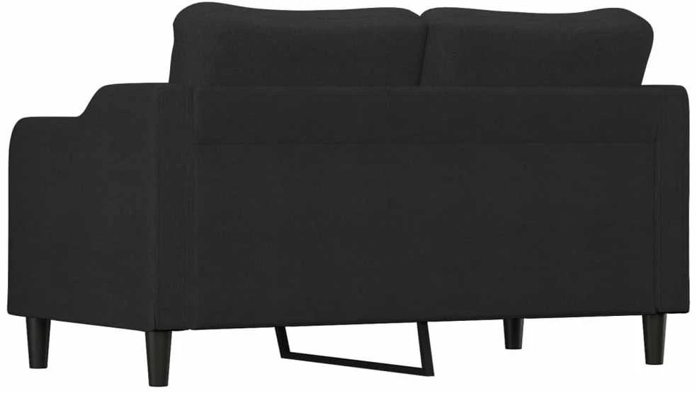 Dvivietė sofa, juodos spalvos, 140cm, audinys