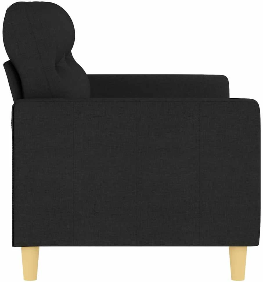 Dvivietė sofa, juodos spalvos, 140cm, audinys