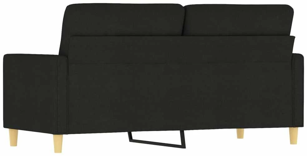 Dvivietė sofa, juodos spalvos, 140cm, audinys