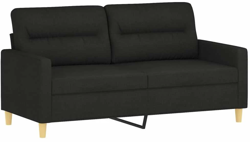 Dvivietė sofa, juodos spalvos, 140cm, audinys