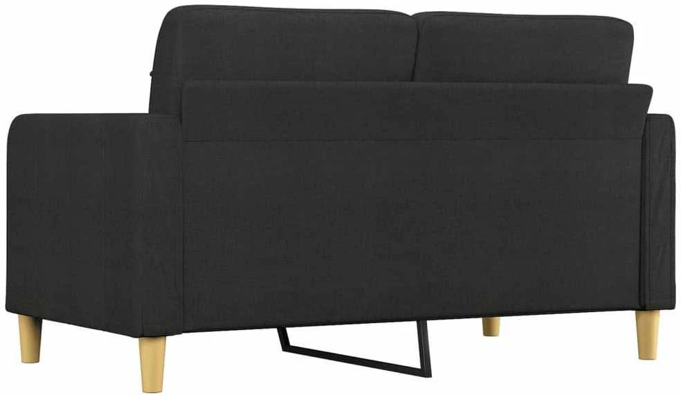 Dvivietė sofa, juodos spalvos, 140cm, audinys