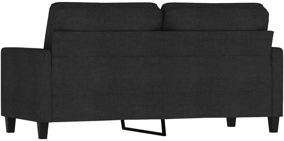 Dvivietė sofa, juodos spalvos, 140cm, audinys
