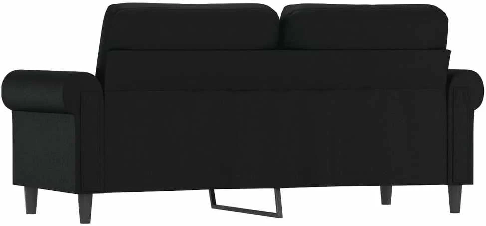 Dvivietė sofa, juodos spalvos, 140cm, dirbtinė oda