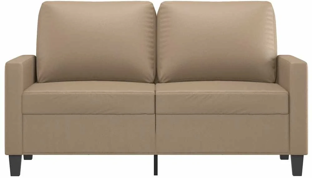 Dvivietė sofa, kapučino spalvos, 120cm, dirbtinė oda