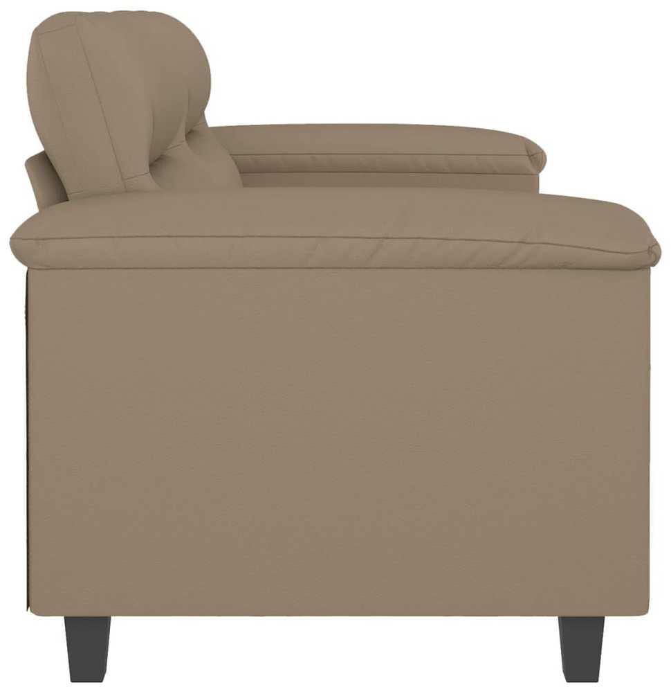 Dvivietė sofa, kapučino spalvos, 120cm, dirbtinė oda