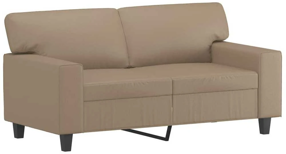 Dvivietė sofa, kapučino spalvos, 120cm, dirbtinė oda