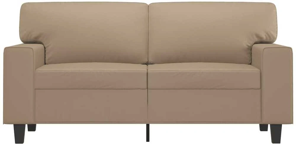 Dvivietė sofa, kapučino spalvos, 120cm, dirbtinė oda
