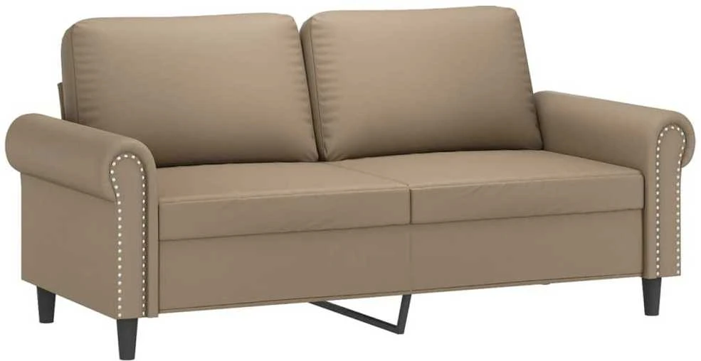 Dvivietė sofa, kapučino spalvos, 140cm, dirbtinė oda
