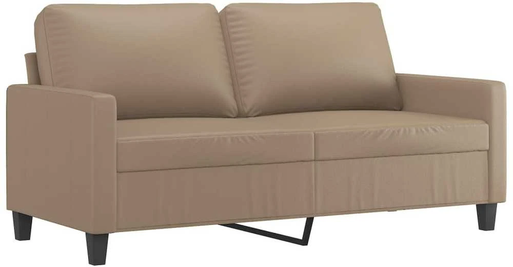 Dvivietė sofa, kapučino spalvos, 140cm, dirbtinė oda