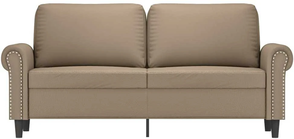 Dvivietė sofa, kapučino spalvos, 140cm, dirbtinė oda