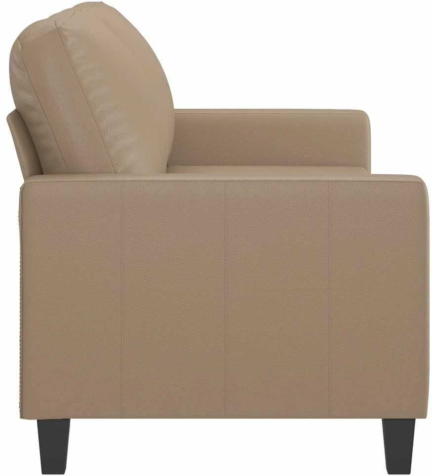 Dvivietė sofa, kapučino spalvos, 140cm, dirbtinė oda