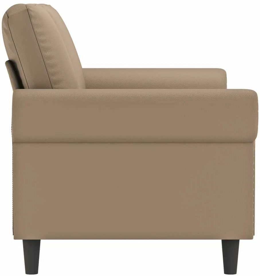 Dvivietė sofa, kapučino spalvos, 140cm, dirbtinė oda