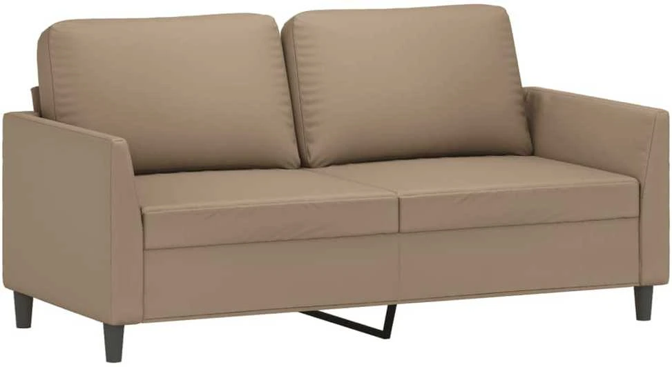 Dvivietė sofa, kapučino spalvos, 140cm, dirbtinė oda