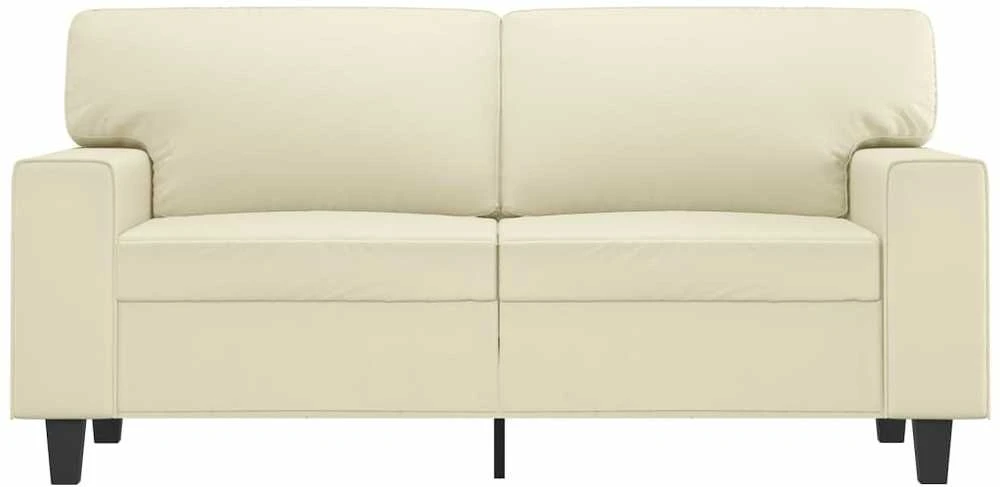 Dvivietė sofa, kreminės spalvos, 120cm, dirbtinė oda