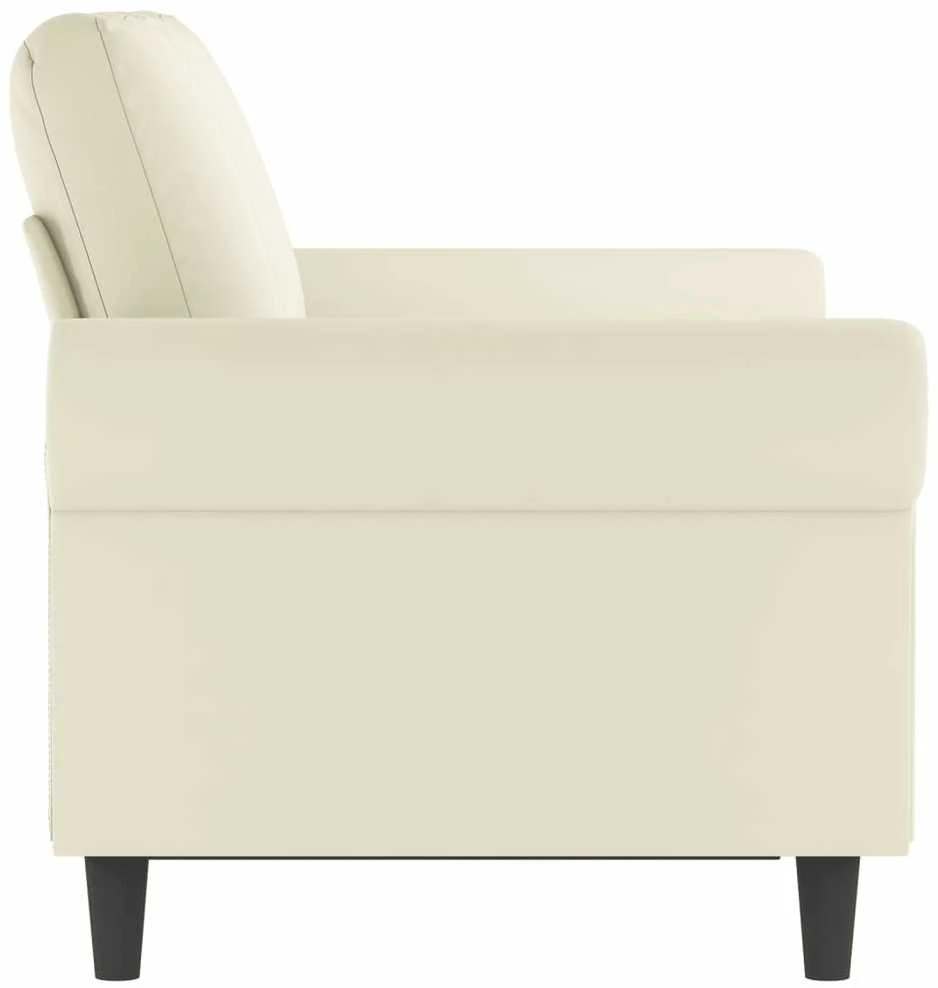 Dvivietė sofa, kreminės spalvos, 120cm, aksomas