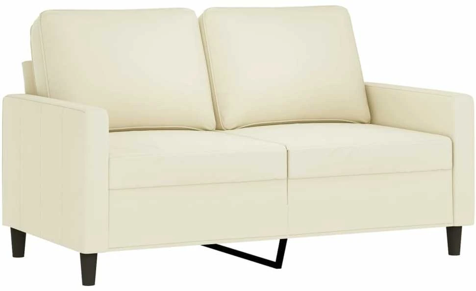 Dvivietė sofa, kreminės spalvos, 120cm, aksomas