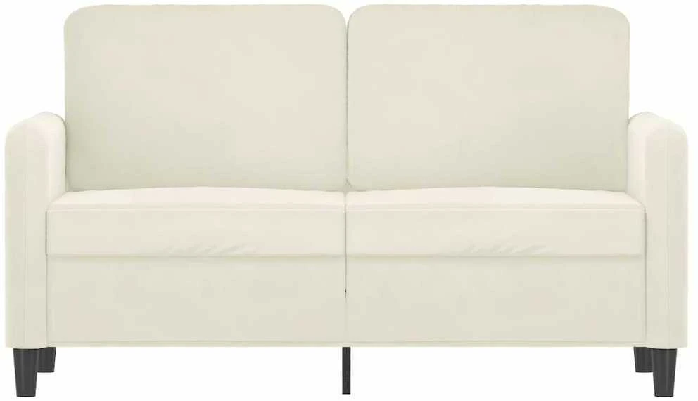 Dvivietė sofa, kreminės spalvos, 120cm, aksomas