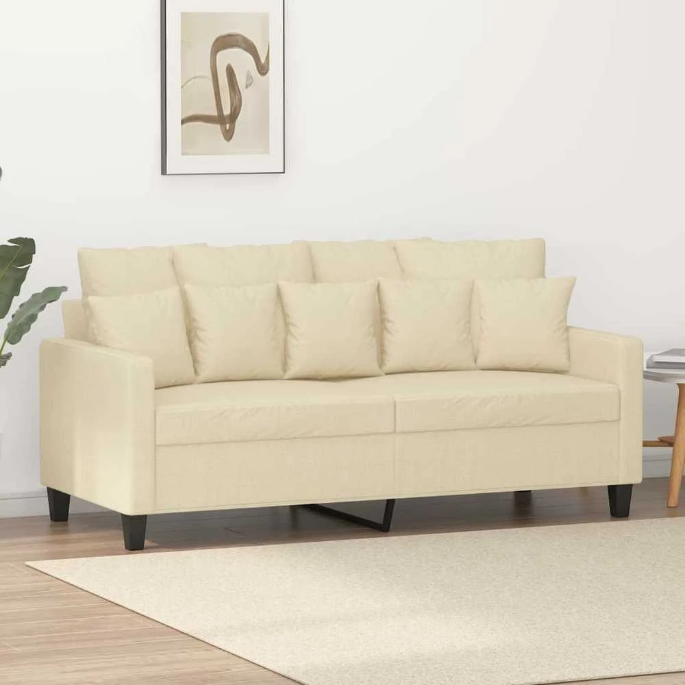 Dvivietė sofa, kreminės spalvos, 140cm, audinys