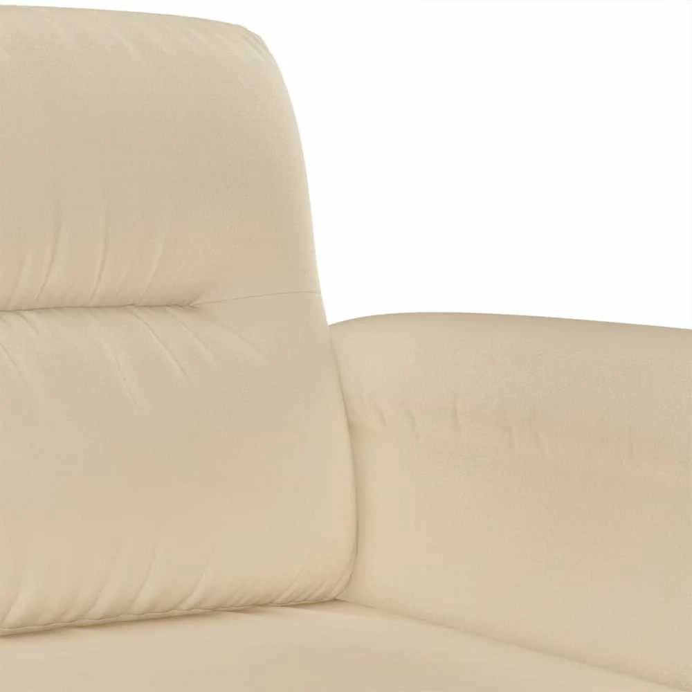 Dvivietė sofa, kreminės spalvos, 140cm, mikropluošto audinys