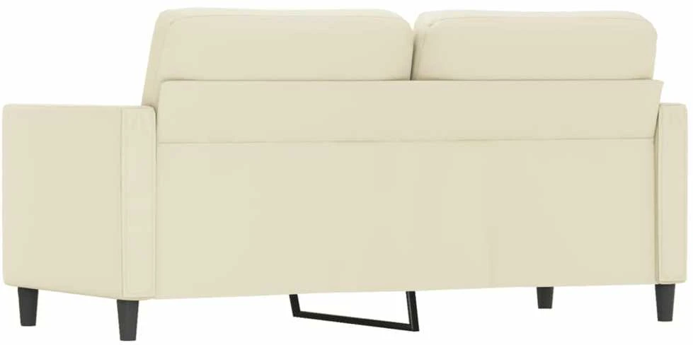 Dvivietė sofa, kreminės spalvos, 140cm, dirbtinė oda