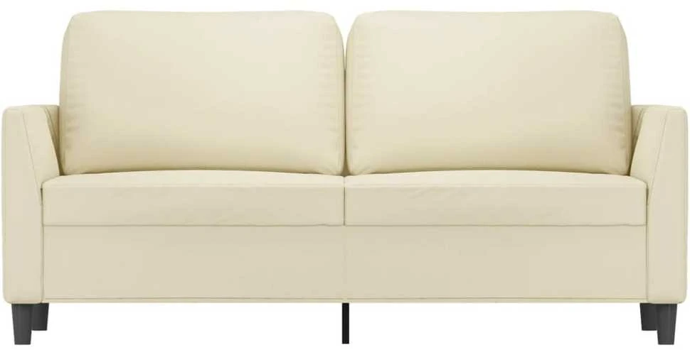 Dvivietė sofa, kreminės spalvos, 140cm, dirbtinė oda