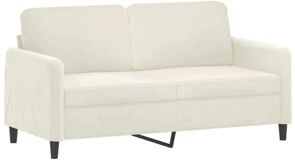 Dvivietė sofa, kreminės spalvos, 140cm, aksomas
