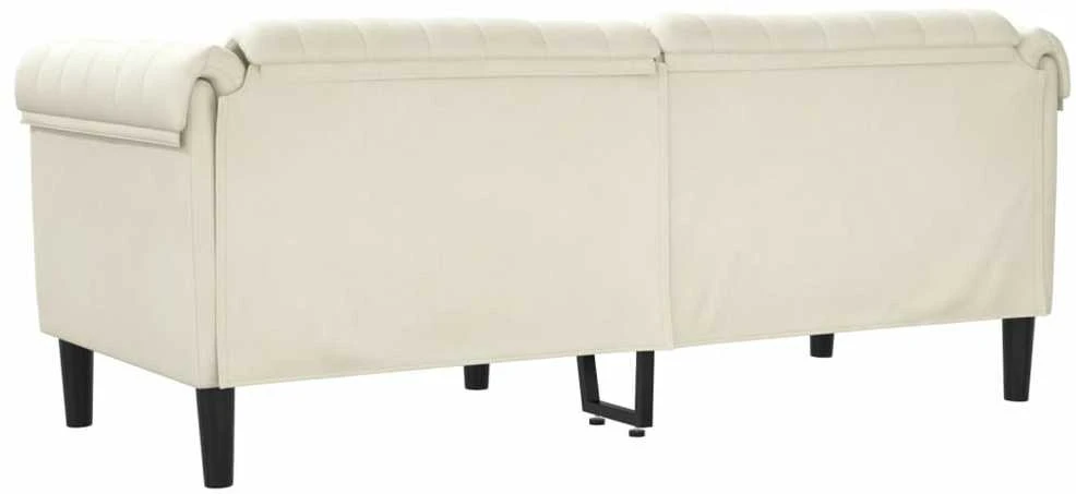 Dvivietė sofa, kreminės spalvos, aksomas
