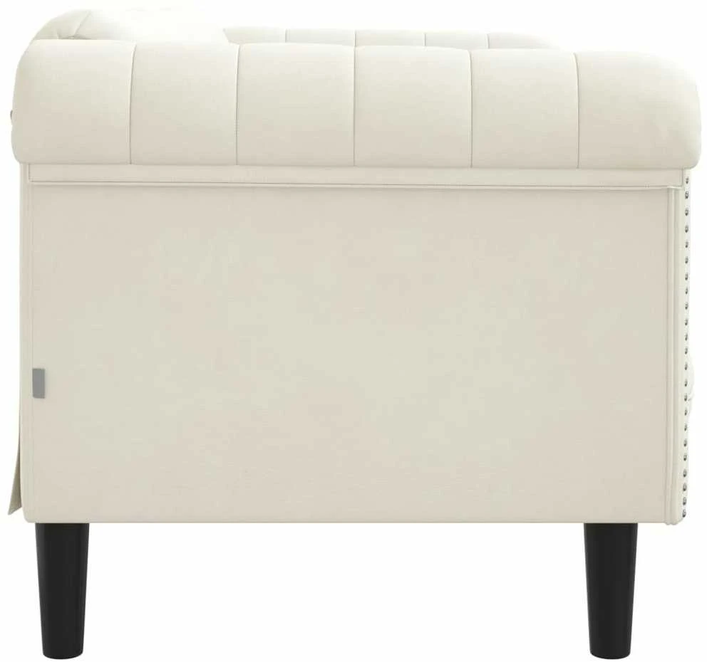 Dvivietė sofa, kreminės spalvos, aksomas
