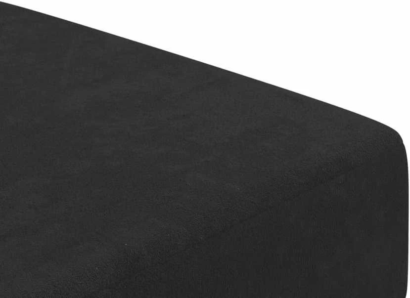 Dvivietė sofa-lova, juodos spalvos, aksomas