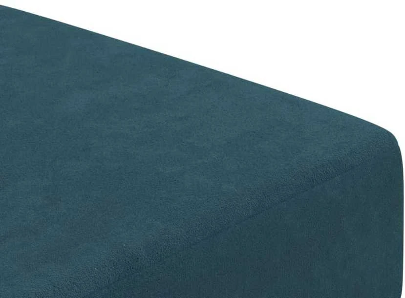 Dvivietė sofa-lova, mėlynos spalvos, aksomas