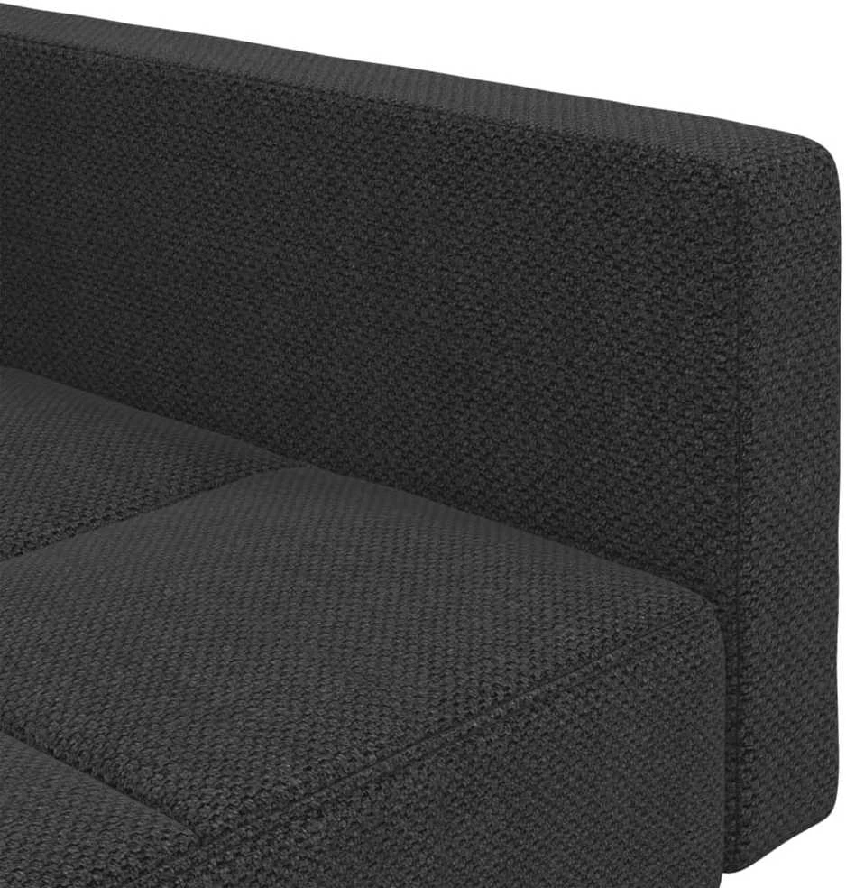 Dvivietė sofa-lova su dvejomis pagalvėmis, pilka, audinys